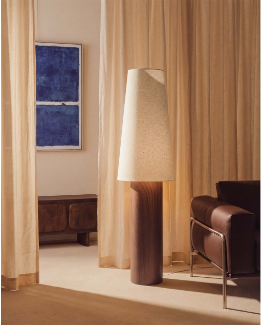 Ceramic and fabric floor lamp Haruo