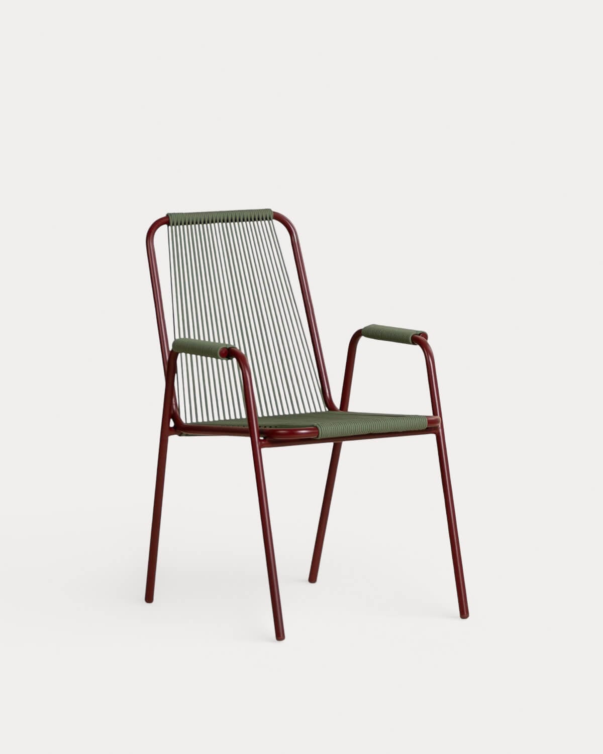 Mayailer Dining Chair with Metal Armrests and Rope, gallery image 1