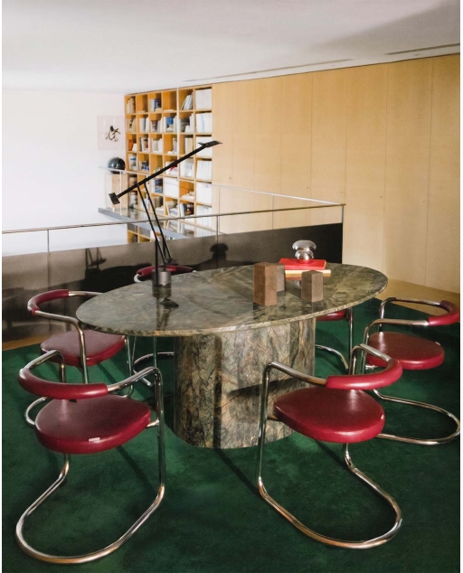 Marble oval dining table 220x110 cm Kyota