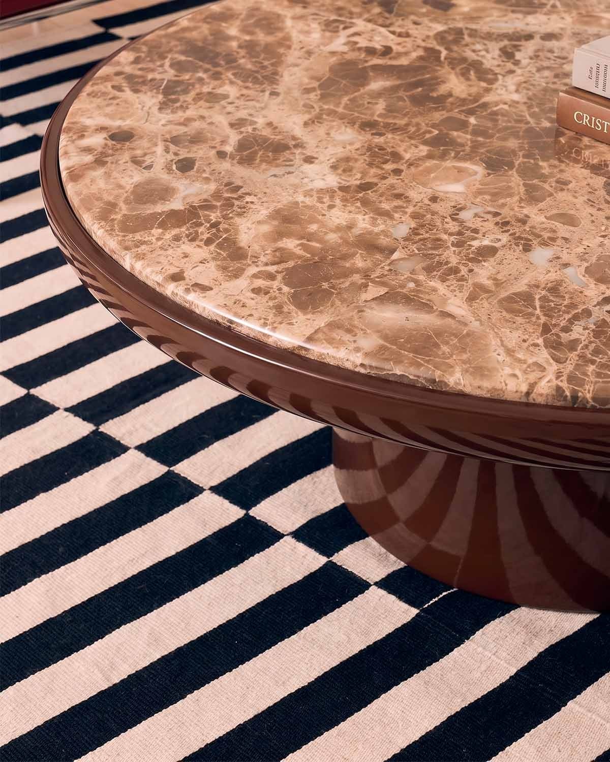 Round Ø80 cm marble coffee table Catrina, gallery image 3
