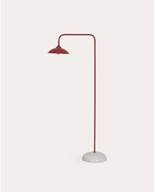 Marble and metal floor lamp Nesy
