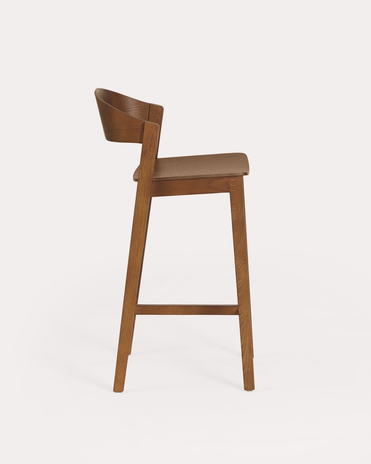 Pack of 2 oak wood bar stools Laly, gallery image 2
