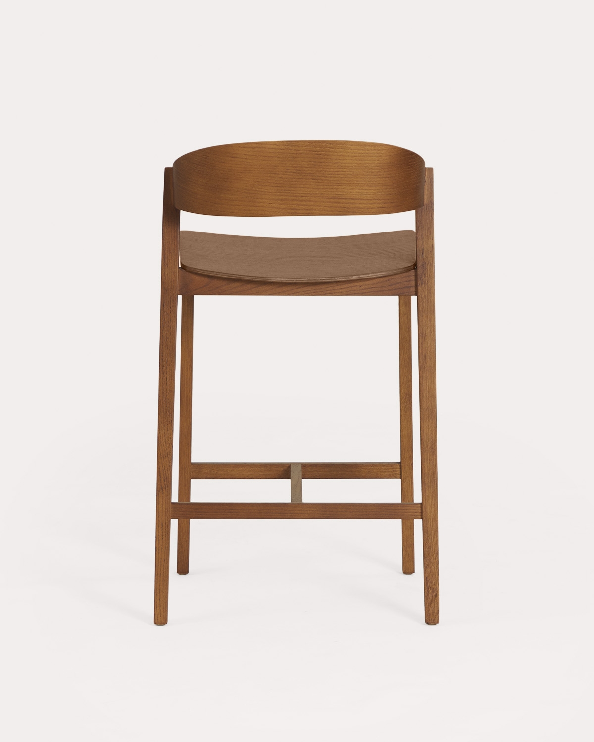 Pack of 4 oak wood bar stools Laly, gallery image 3