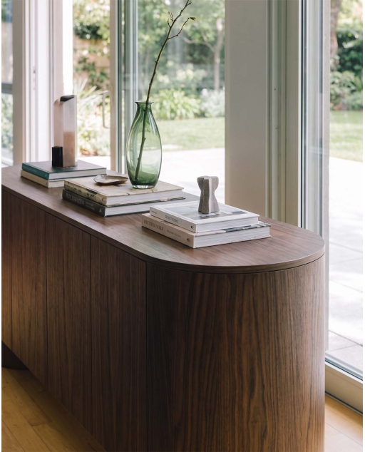 Theda low sideboard with 2 wooden drawers