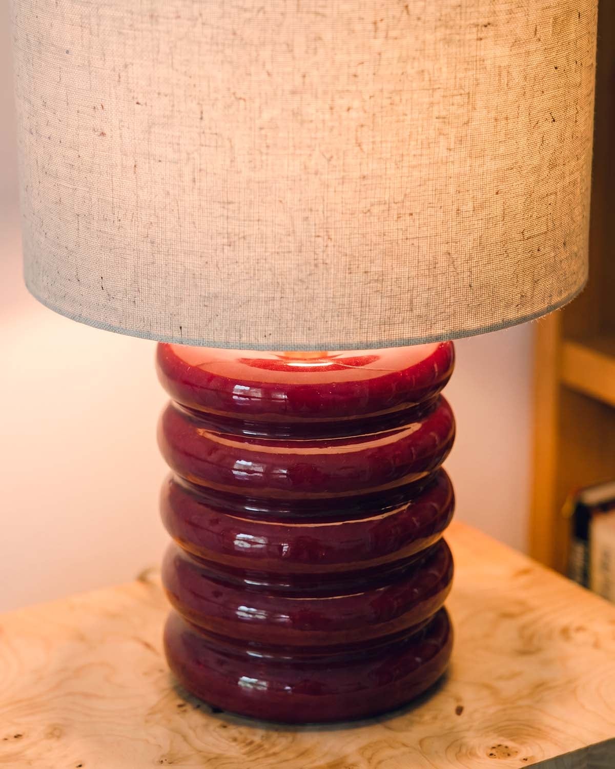 Ryota ceramic and fabric table lamp, gallery image 3