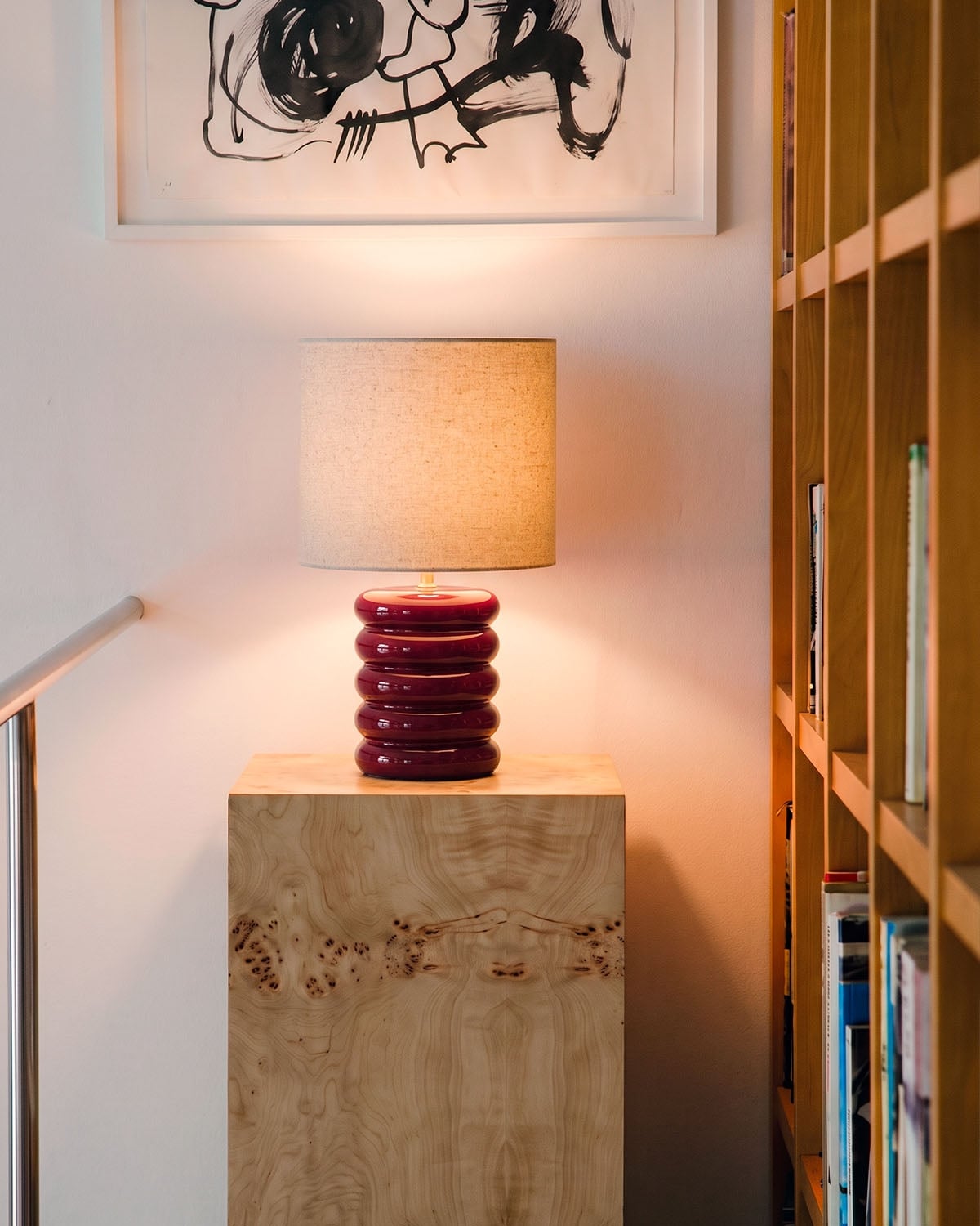 Ryota ceramic and fabric table lamp, gallery image 2
