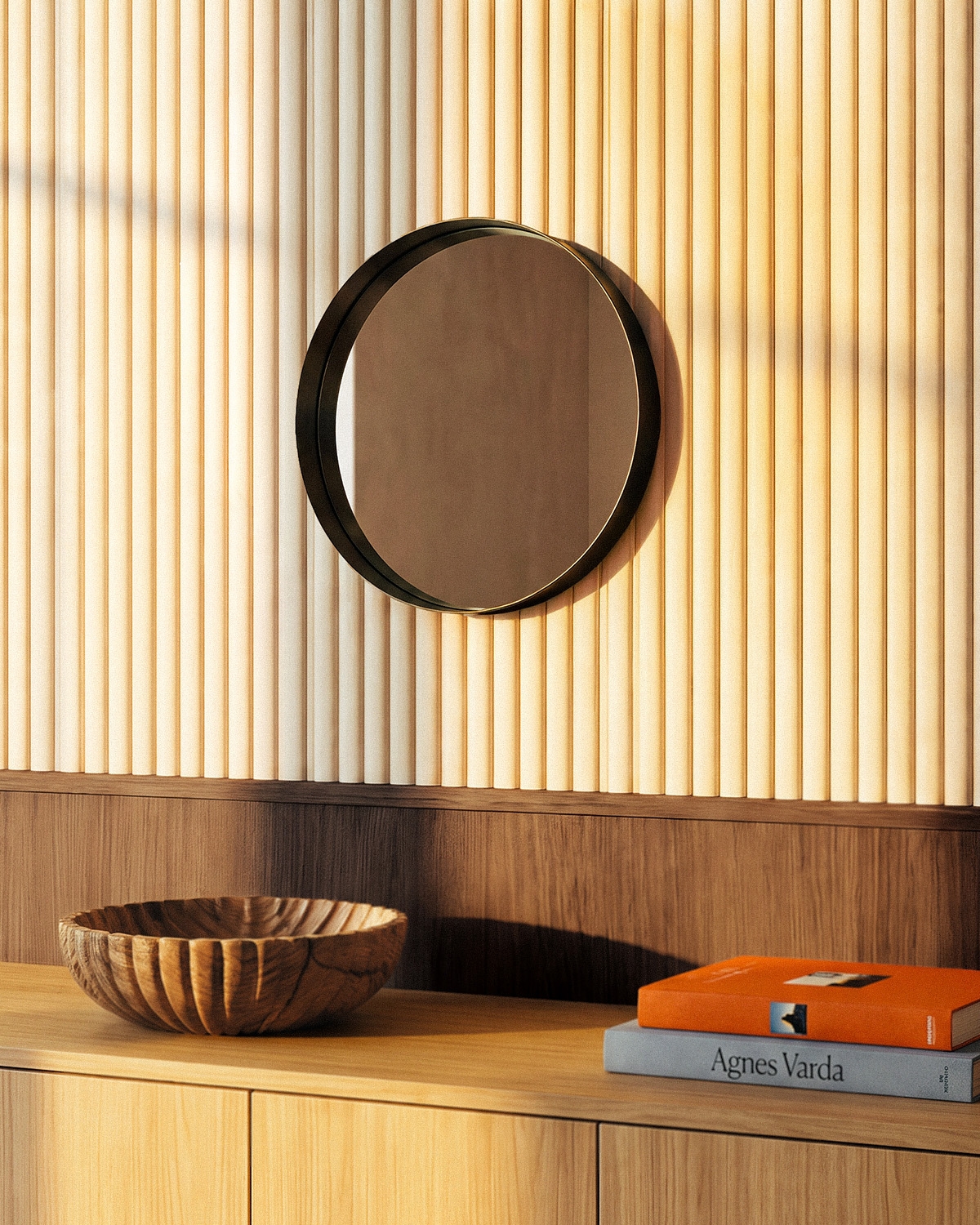 Round metal wall mirror Ø30 cm Esdras, gallery image 2