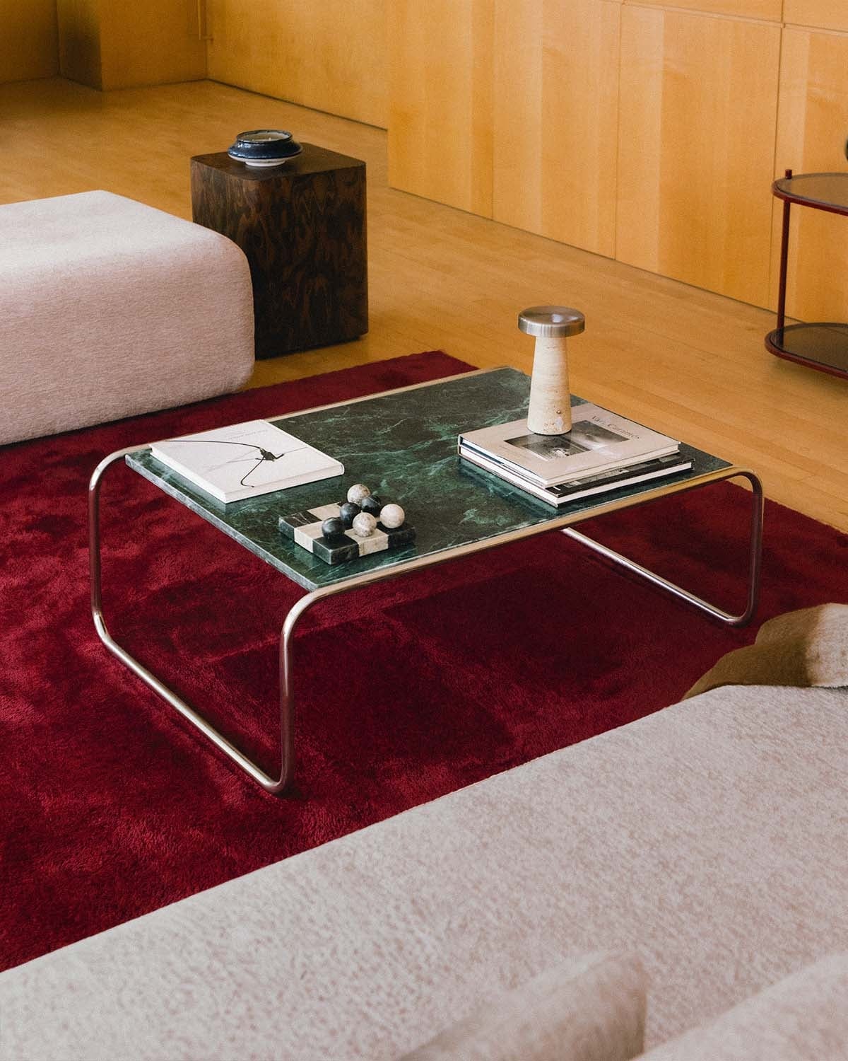 Rectangular coffee table 100x70 cm made of marble and metal Nansa, gallery image 2