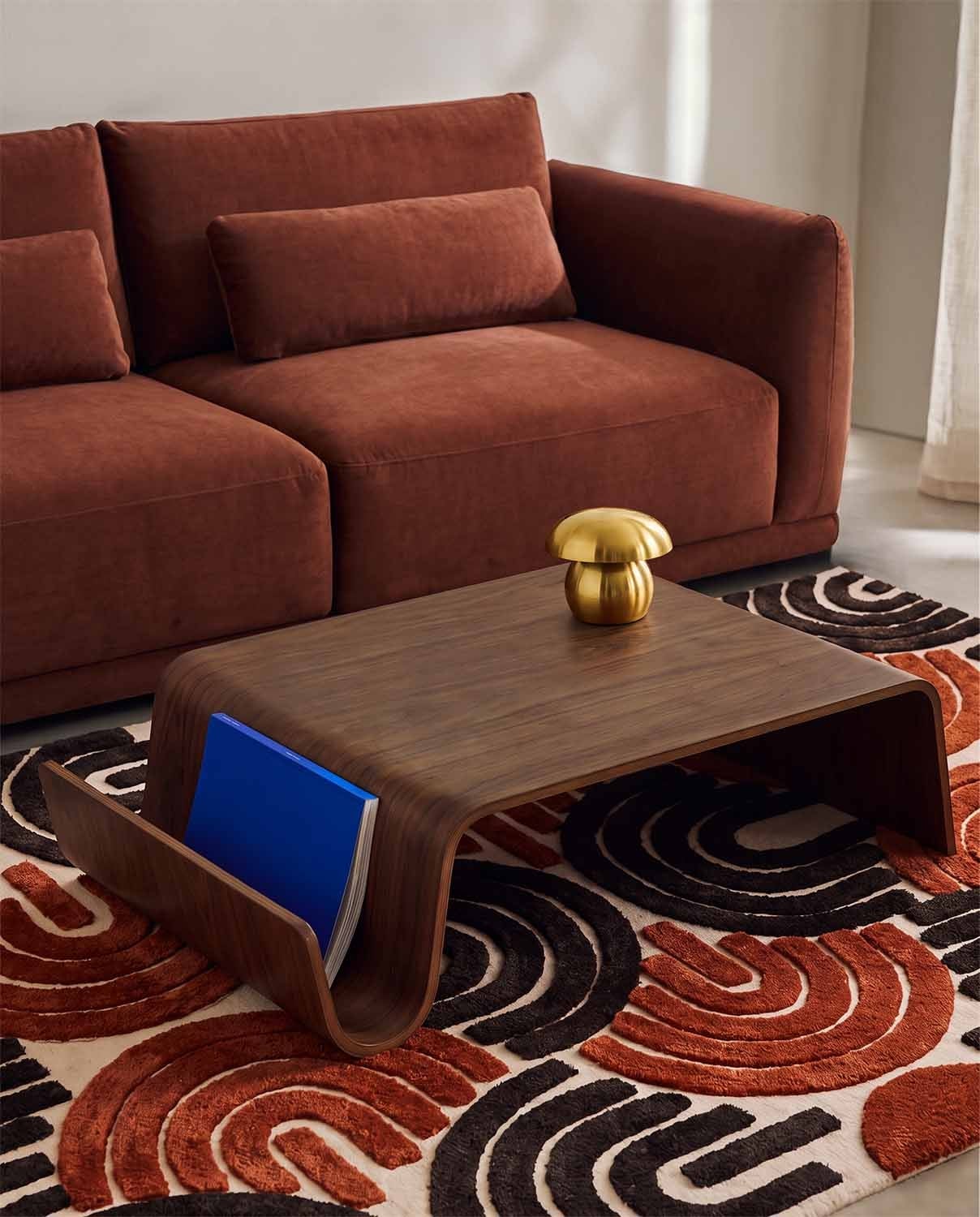 Shanger rectangular wooden coffee table 100x72 cm, gallery image 2